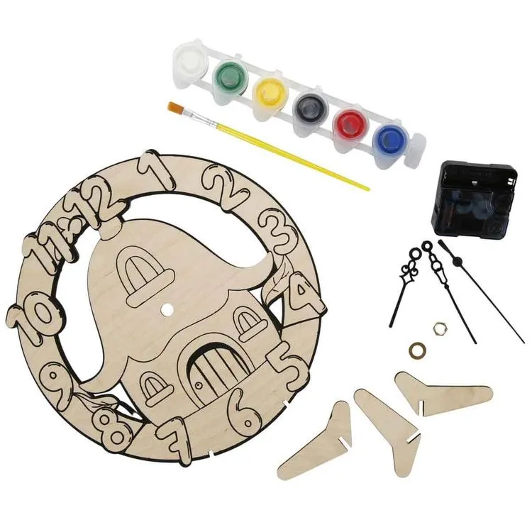 KUMTOYS KM5302 AHŞAP SAAT BOYAMA SETİ