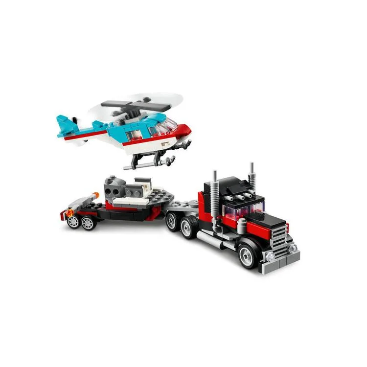 LEGO CREATOR 31146 3'Ü 1 ARADA HELİKOPTERLİ AÇIK KASA KAMYON 270 PARÇA