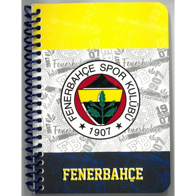 TMN FENERBAHÇE SPİRALLİ A6 KARTON KAPAK ÇİZGİLİ NOT DEFTERİ 591709