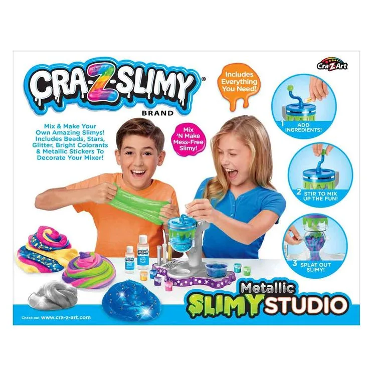SUNMAN 60016 CRA Z ART SLIMY METALİK SLIME STUDYO PAKETİ 6+
